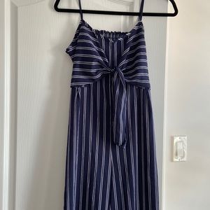 Navy Striped Jumpsuit